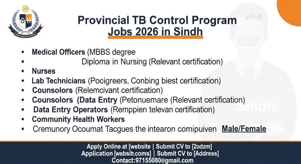 Provincial TB Control Program Jobs in Sindh